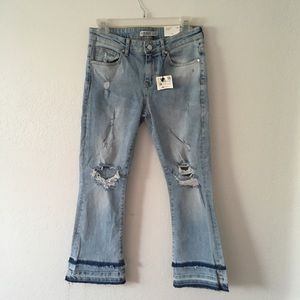 NWT | Zara Basic Cropped Flare Jeans